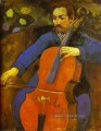 der Cellist Porträt von Upaupa Scheklud Beitrag Impressionismus Primitivismus Paul Gauguin
